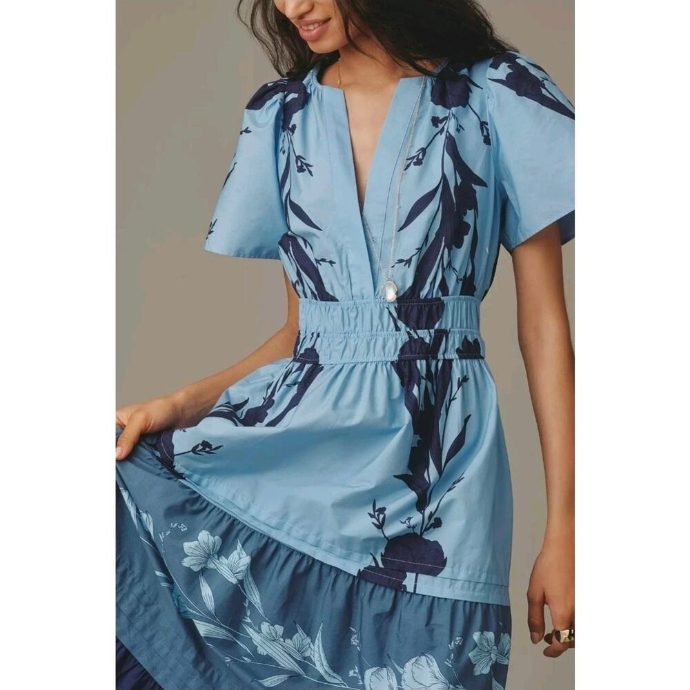 NWT Anthropologie Somerset Maxi Dress. Size L. Retails $168 100% Cotton - Picture 2 of 13
